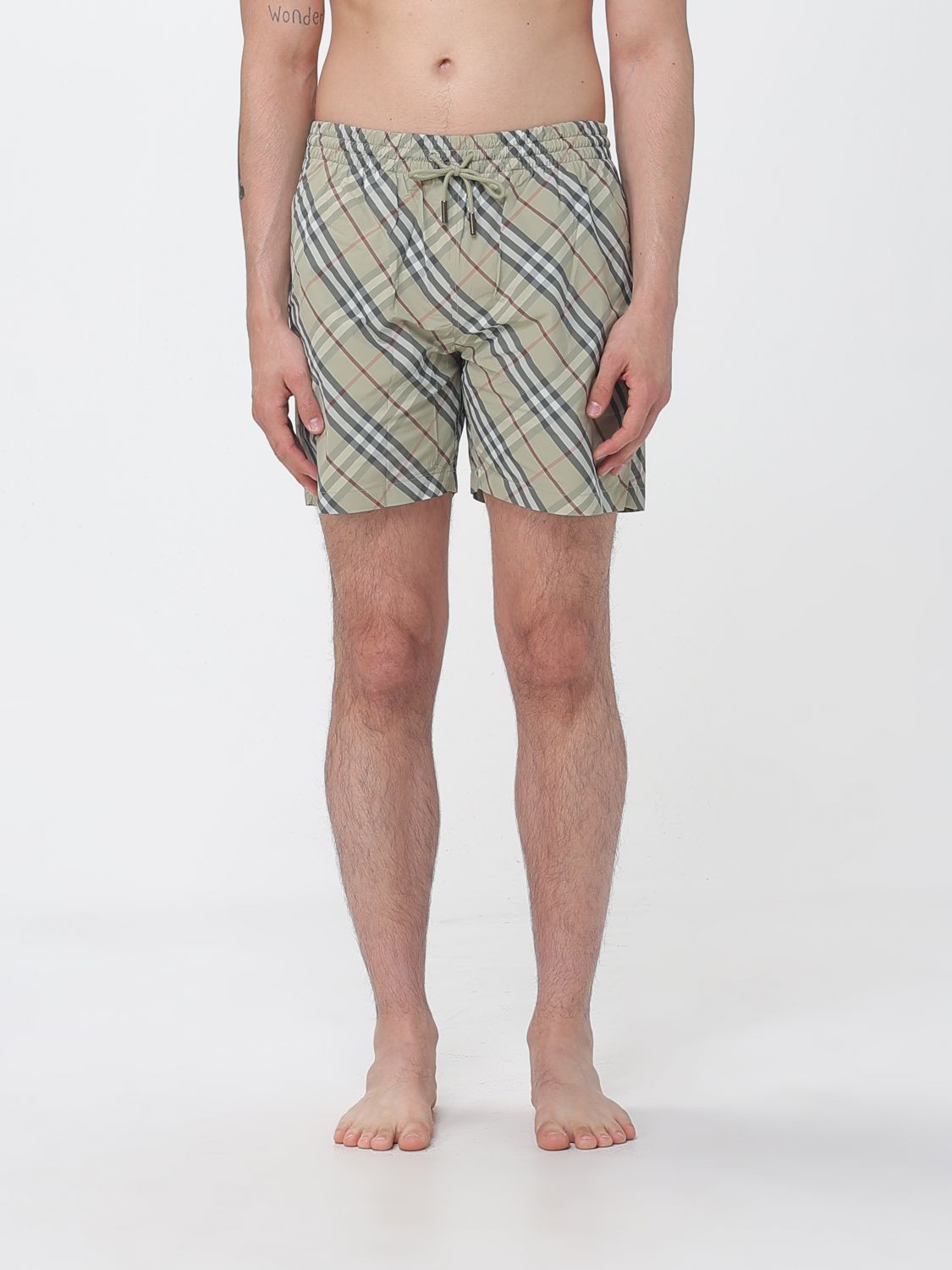 BURBERRY Bademode Herren Farbe Grün