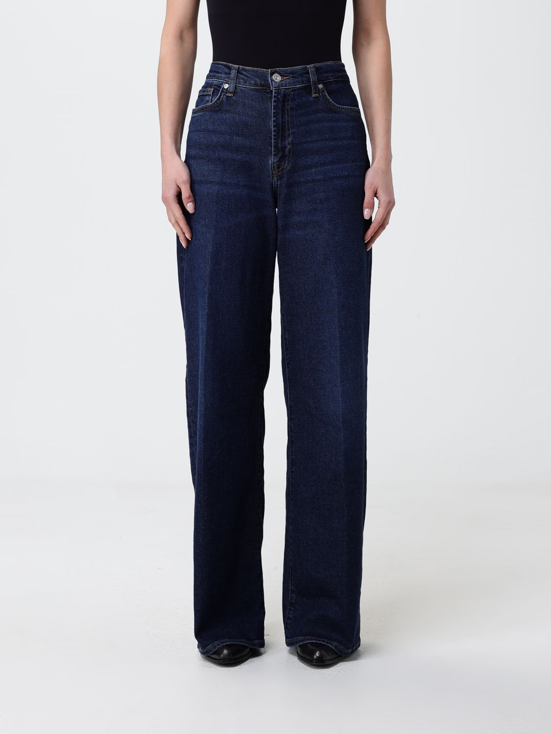 7 FOR ALL MANKIND Jeans palazzo in denim stretch