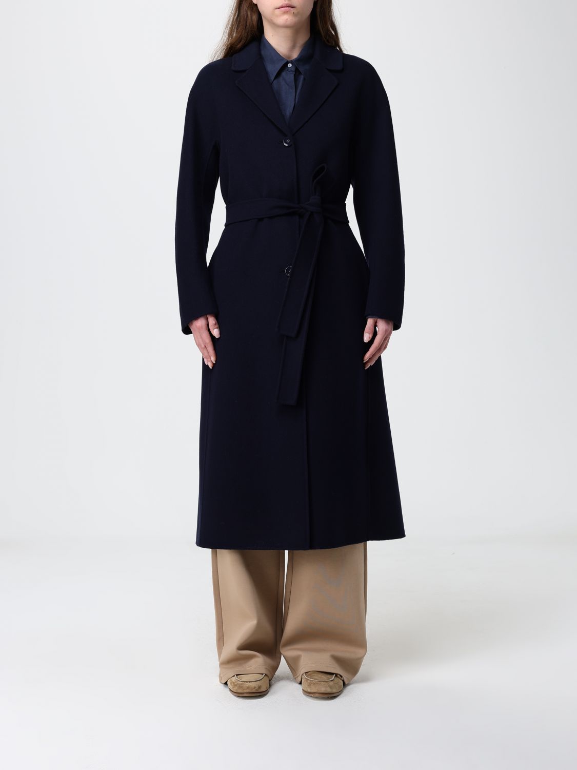's Max Mara Dama Wool Coat In Blue