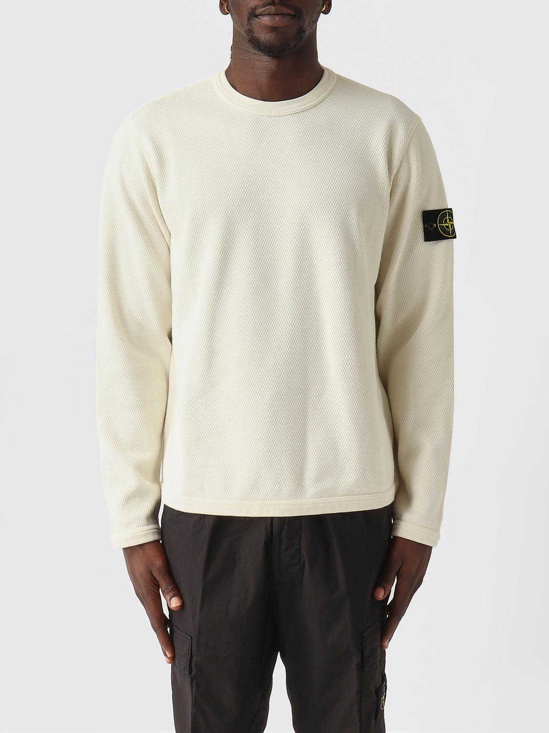 STONE ISLAND T-Shirt Men color White　STONE ISLAND Tシャツ メンズ カラー ホワイト STONE