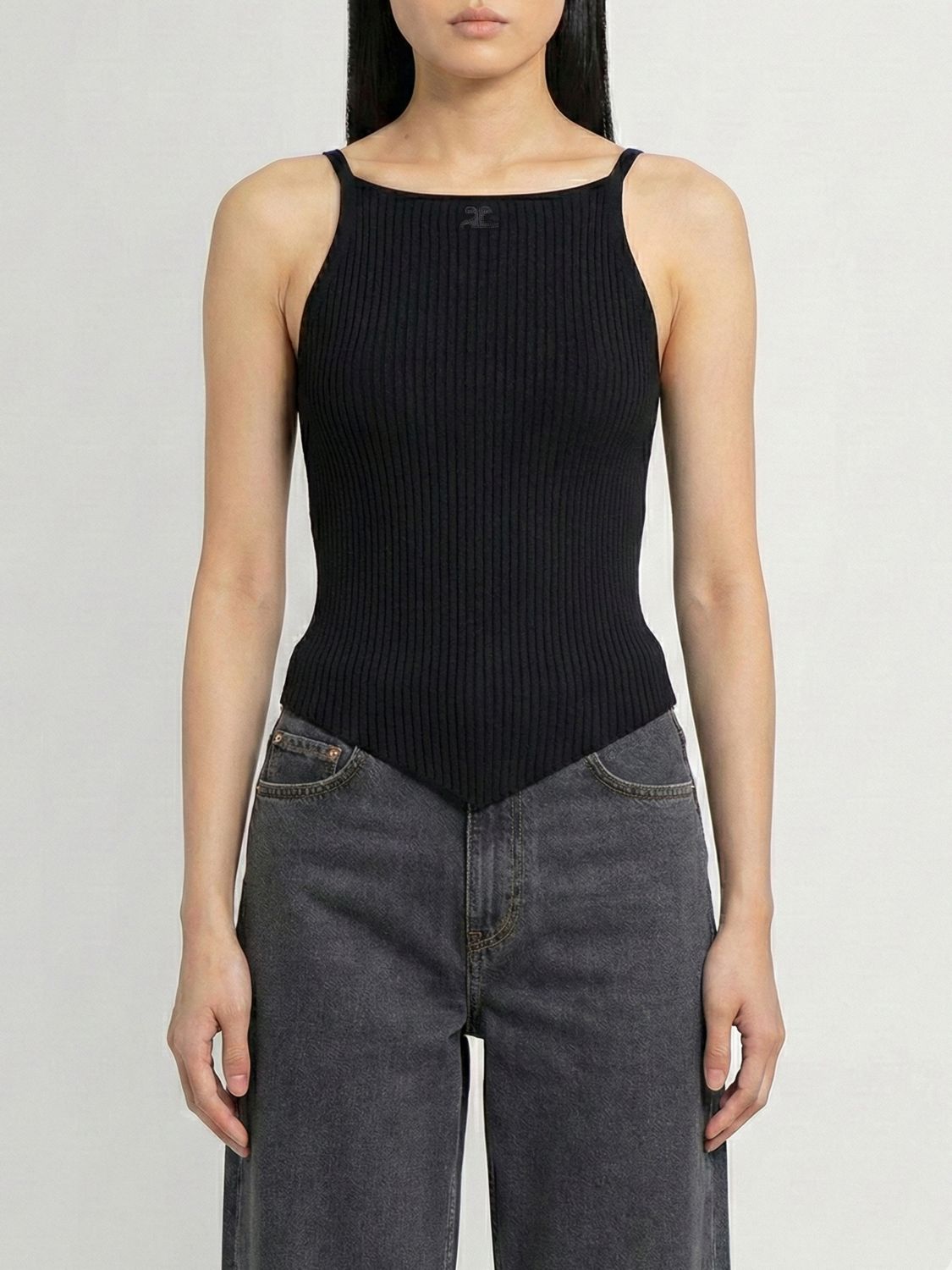 COURRÈGES Top Damen Farbe Schwarz