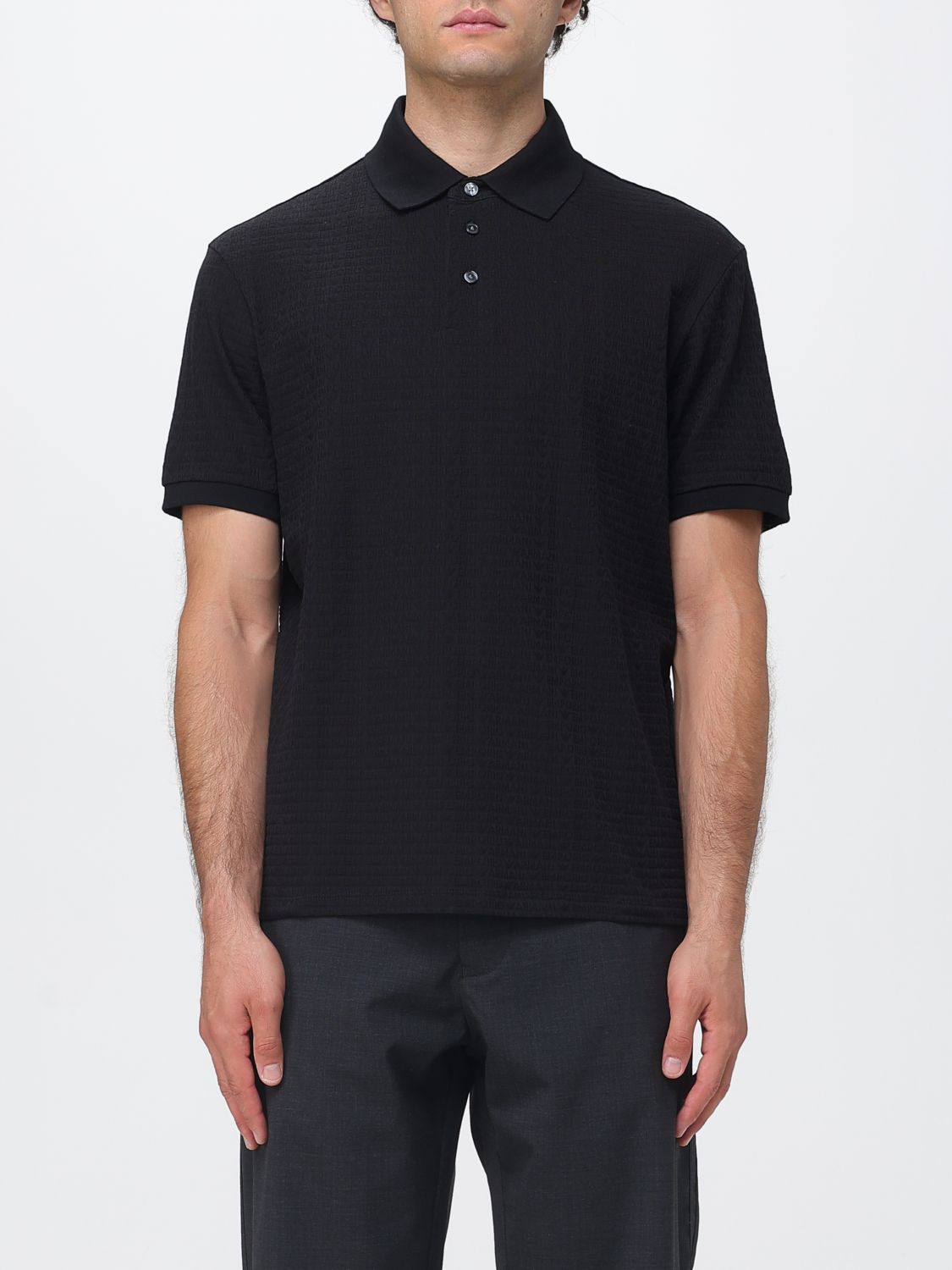EMPORIO ARMANI Polo in cotone strutturato