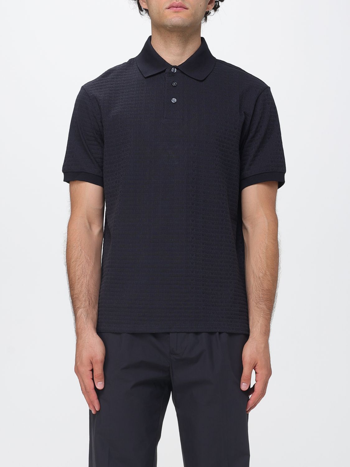 EMPORIO ARMANI Polo in cotone strutturato