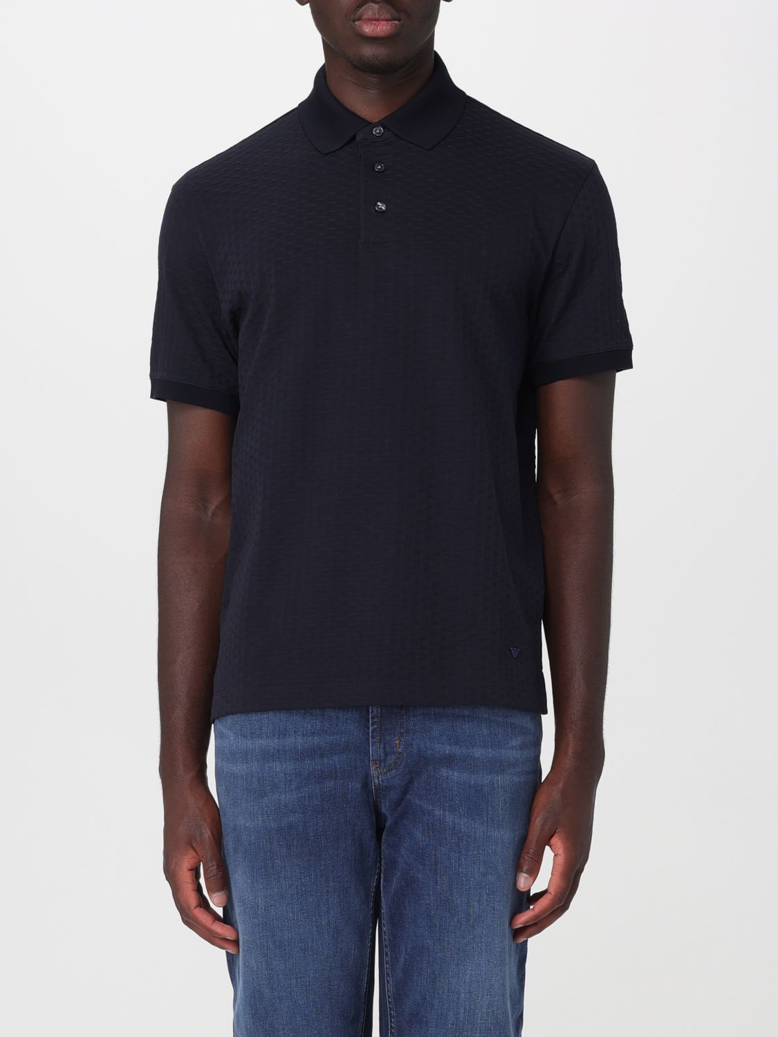 EMPORIO ARMANI Polo in cotone strutturato