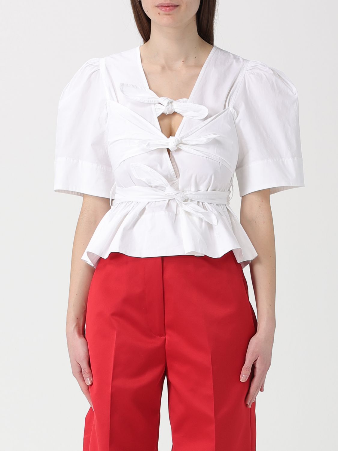 GANNI Top Damen Farbe Weiß