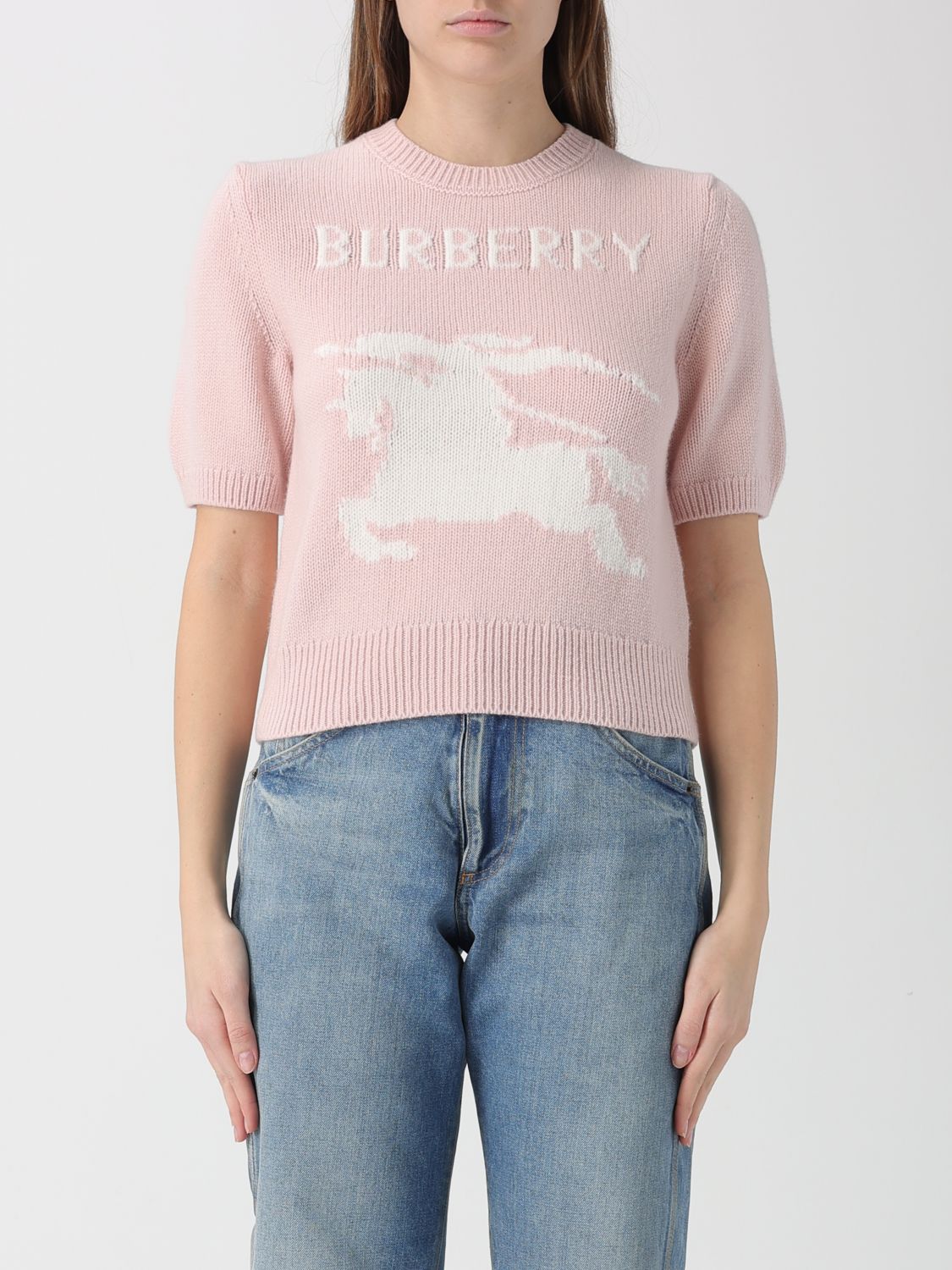 Burberry BURBERRY Sweater Woman color Lilac　バーバリー セーター ウーマン カラー ライラック