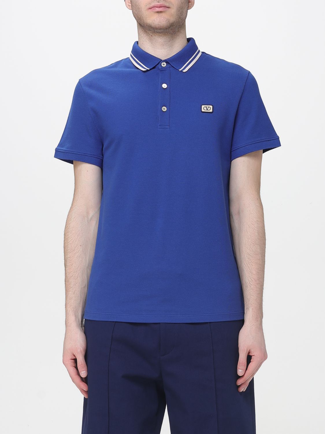 VALENTINO Polo Shirt Men color Blue　VALENTINO ポロシャツ メンズ カラー ブルー VALENTINO