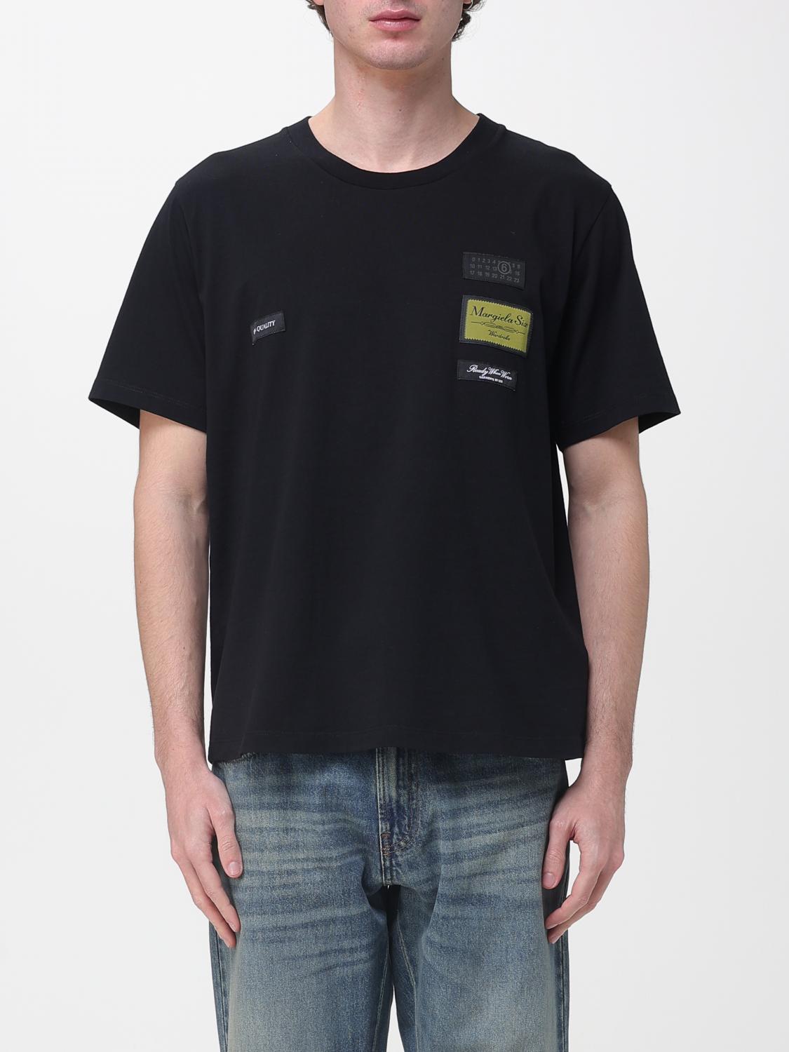 Mm6 Maison Margiela Ανδρών Μαύρο T-Shirt Men Color