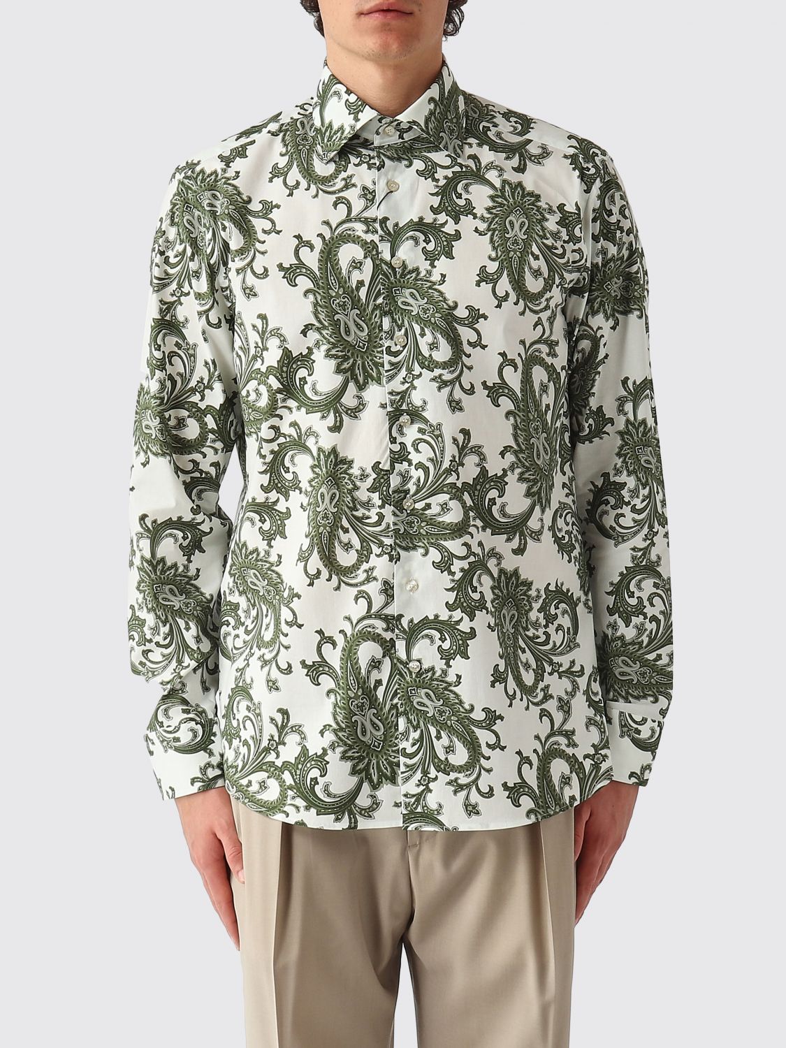 ETRO Shirt Men color White　ETRO シャツ メンズ カラー ホワイト ETRO