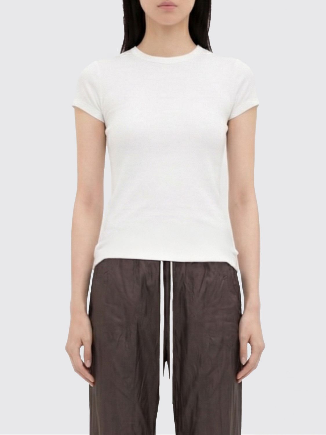 Rick Owens RICK OWENS T-Shirt Woman color White　RICK OWENS Tシャツ ウーマンカラー ホワイト