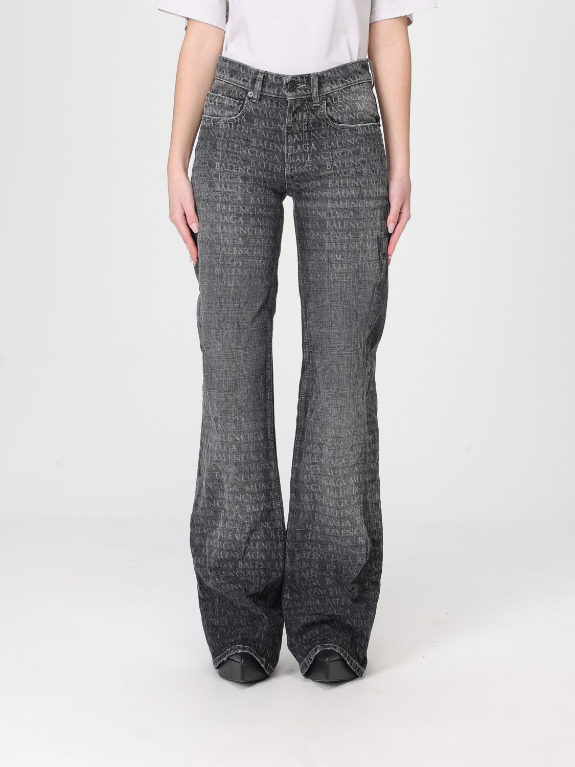 BALENCIAGA Jeans Woman color Black