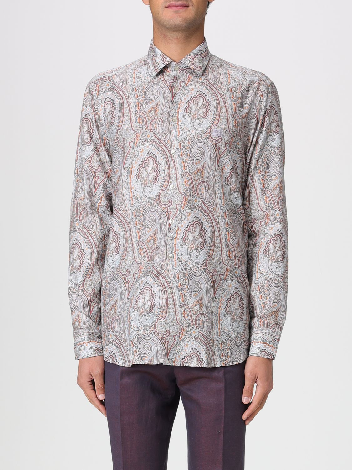 ETRO Shirt Men color White　ETRO シャツ メンズ カラー ホワイト ETRO