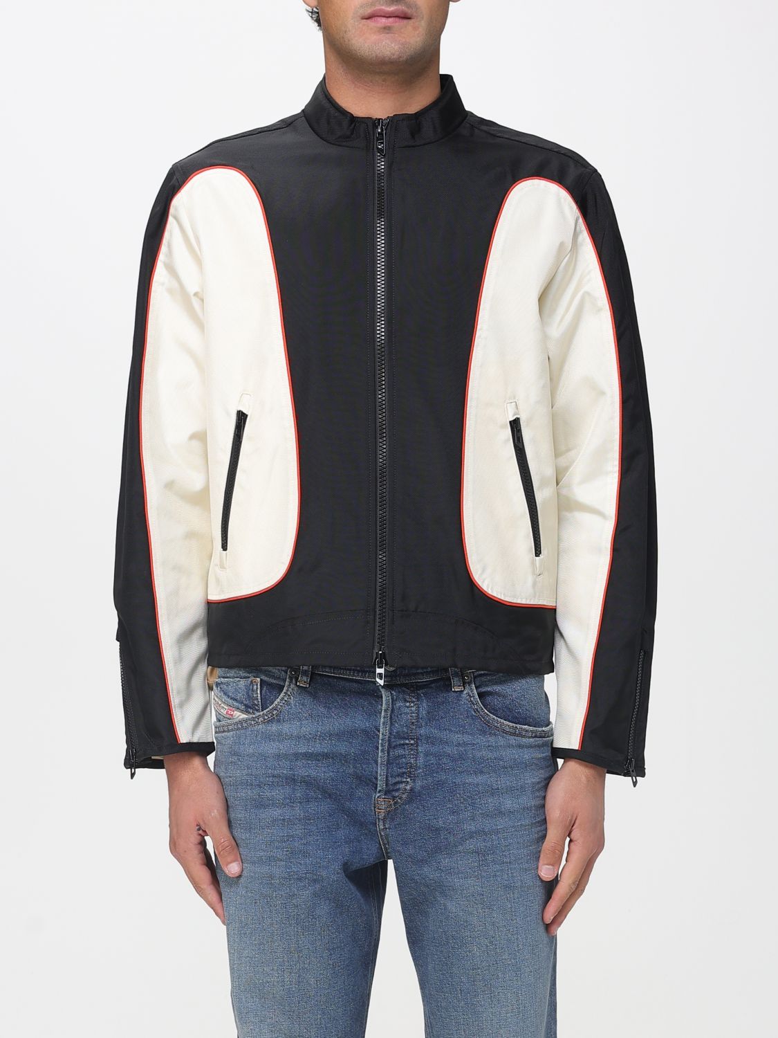 DIESEL Jacket Men color Black　DIESEL ジャケット メンズ カラー ブラック DIESEL