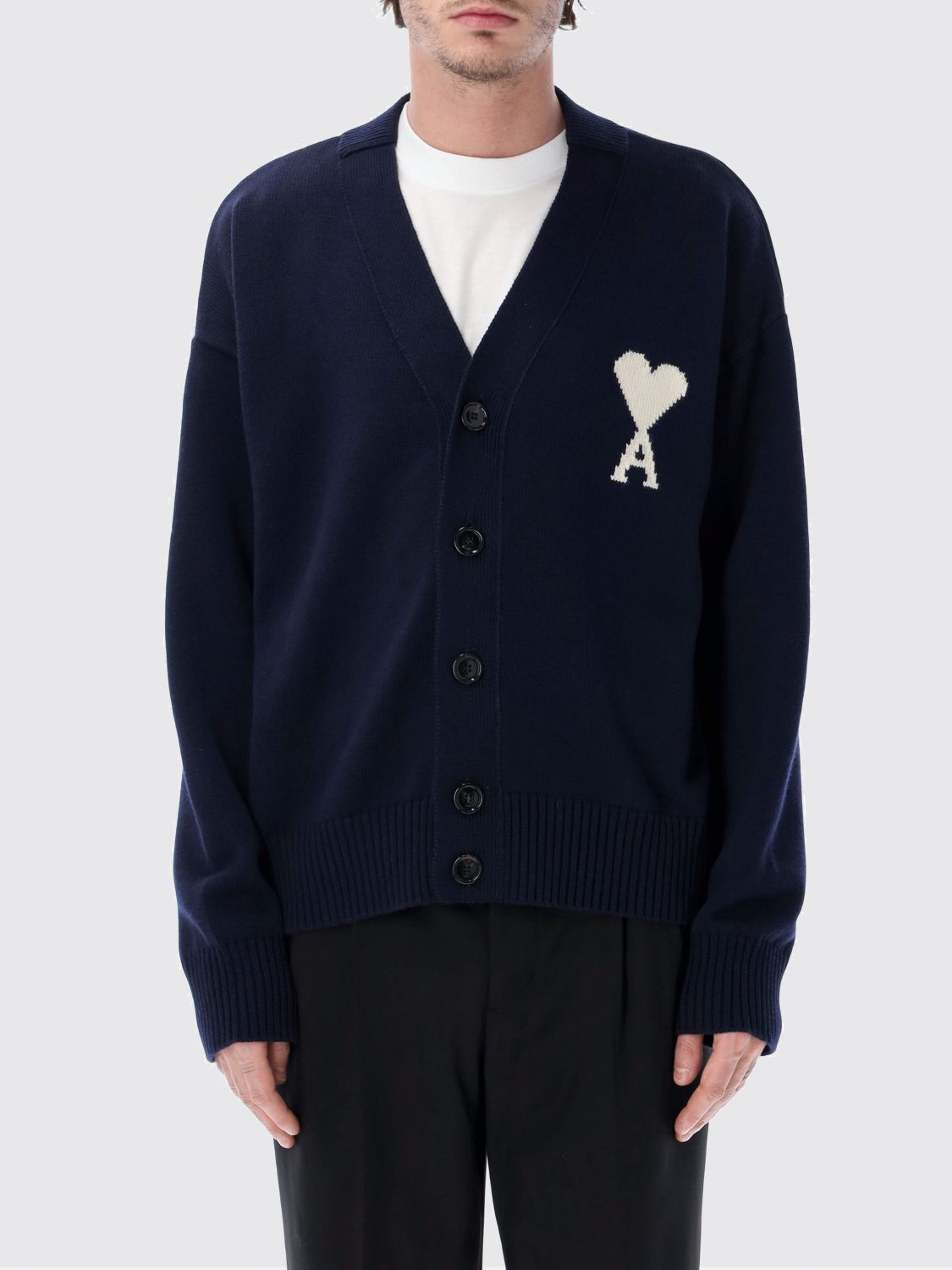 AMI PARIS Sweater Men color Beige