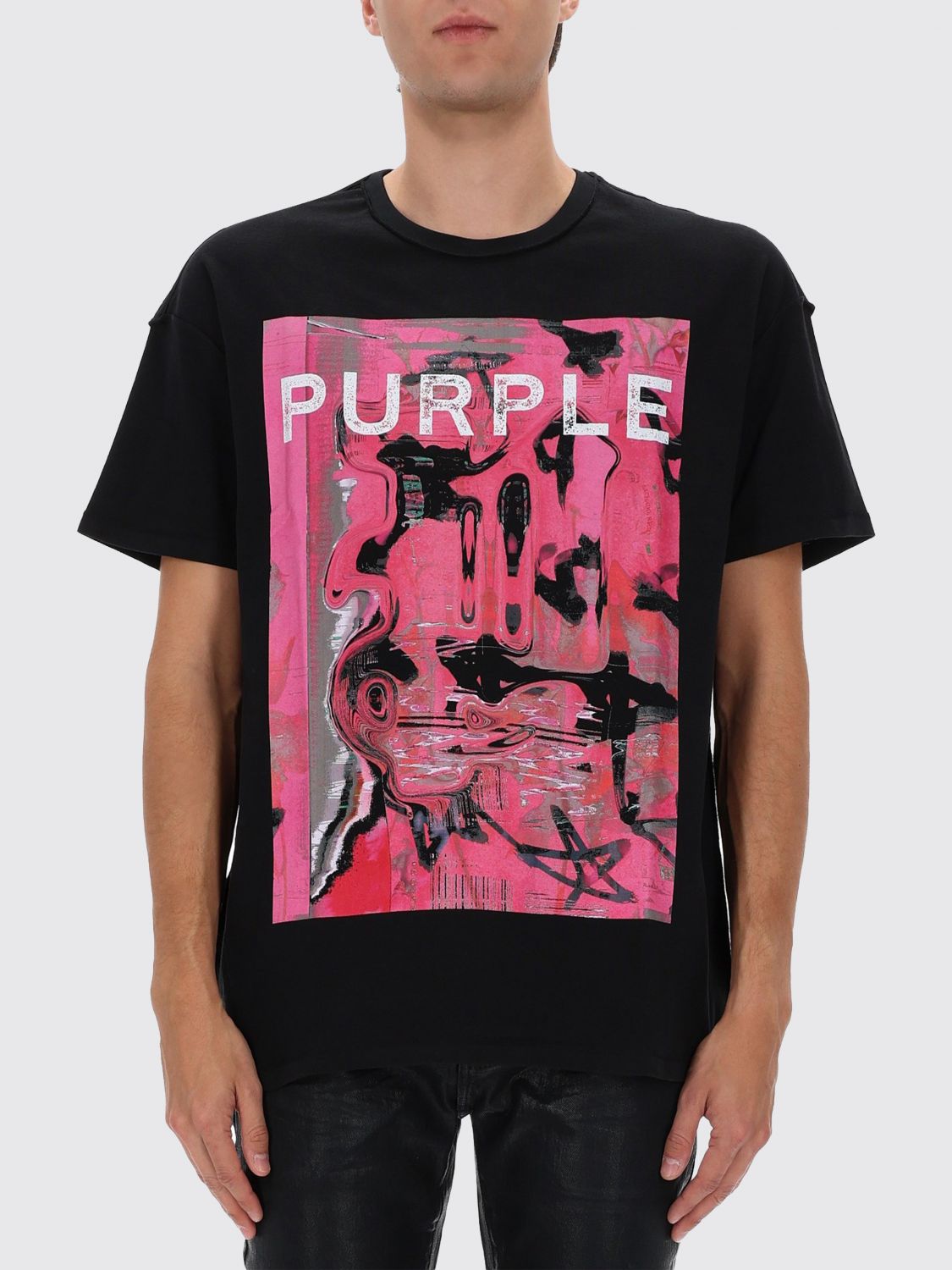T-Shirt PURPLE Uomo colore Nero