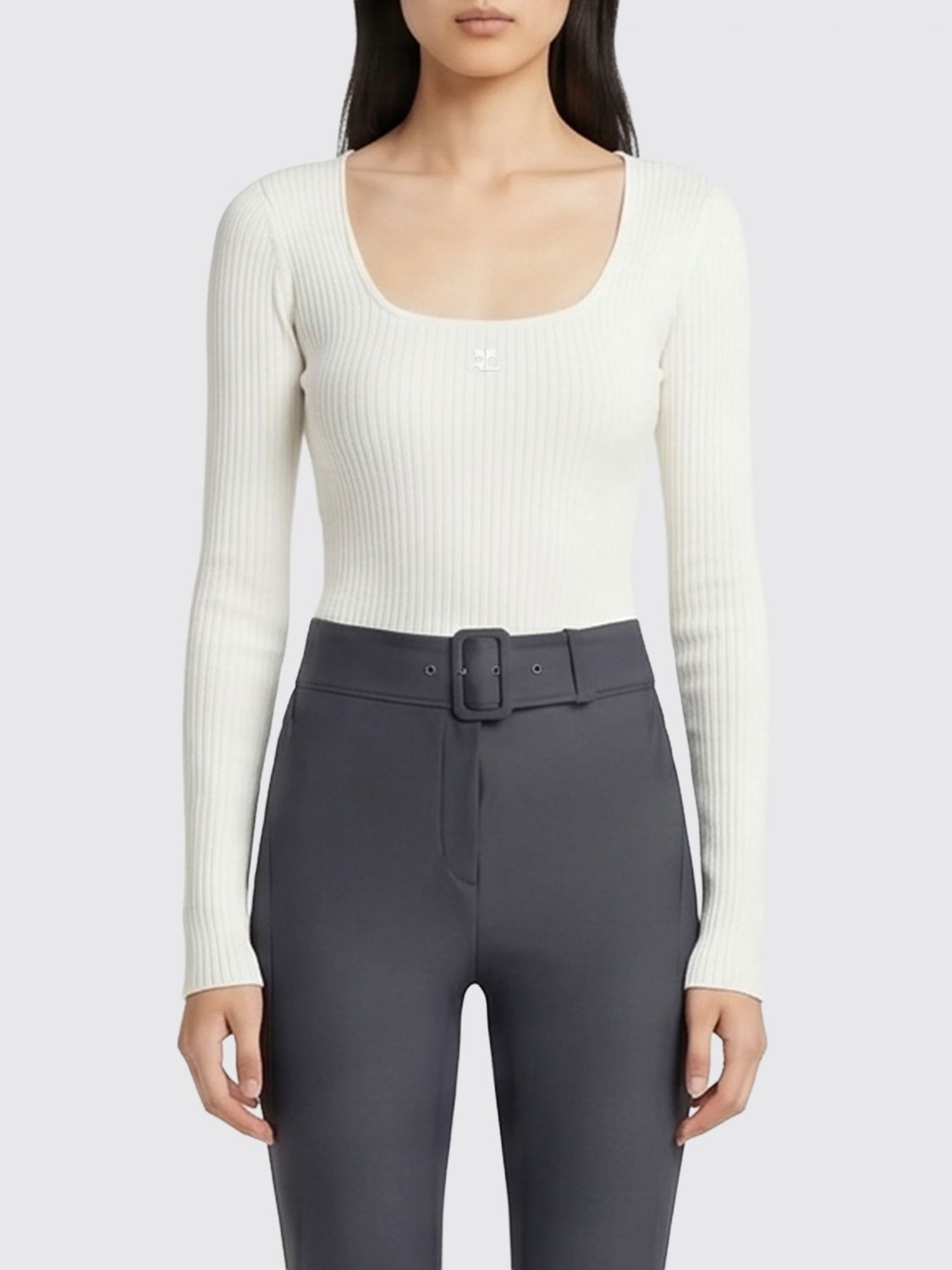 COURRÈGES Top Damen Farbe Weiß