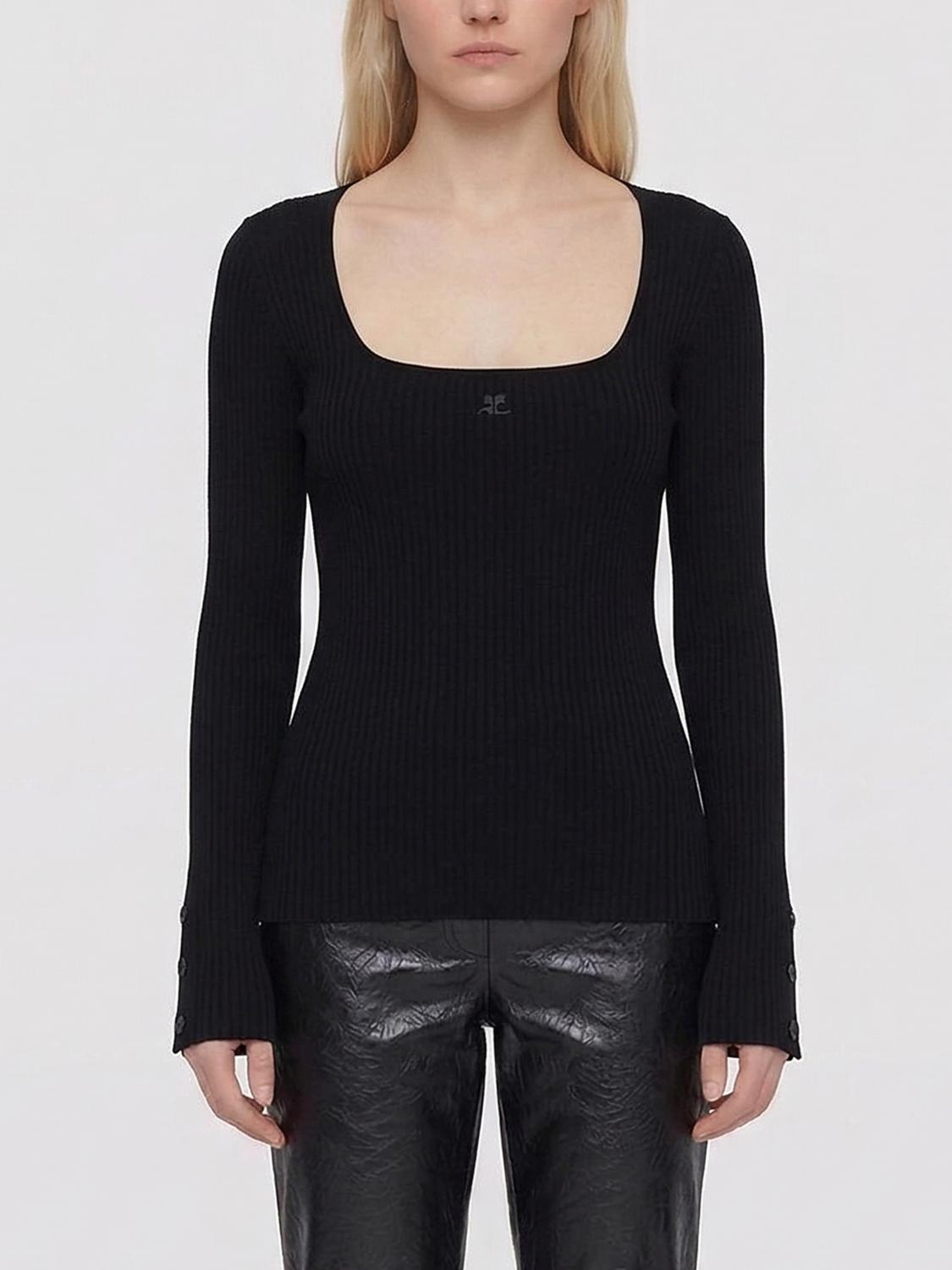 COURRÈGES Top Damen Farbe Schwarz