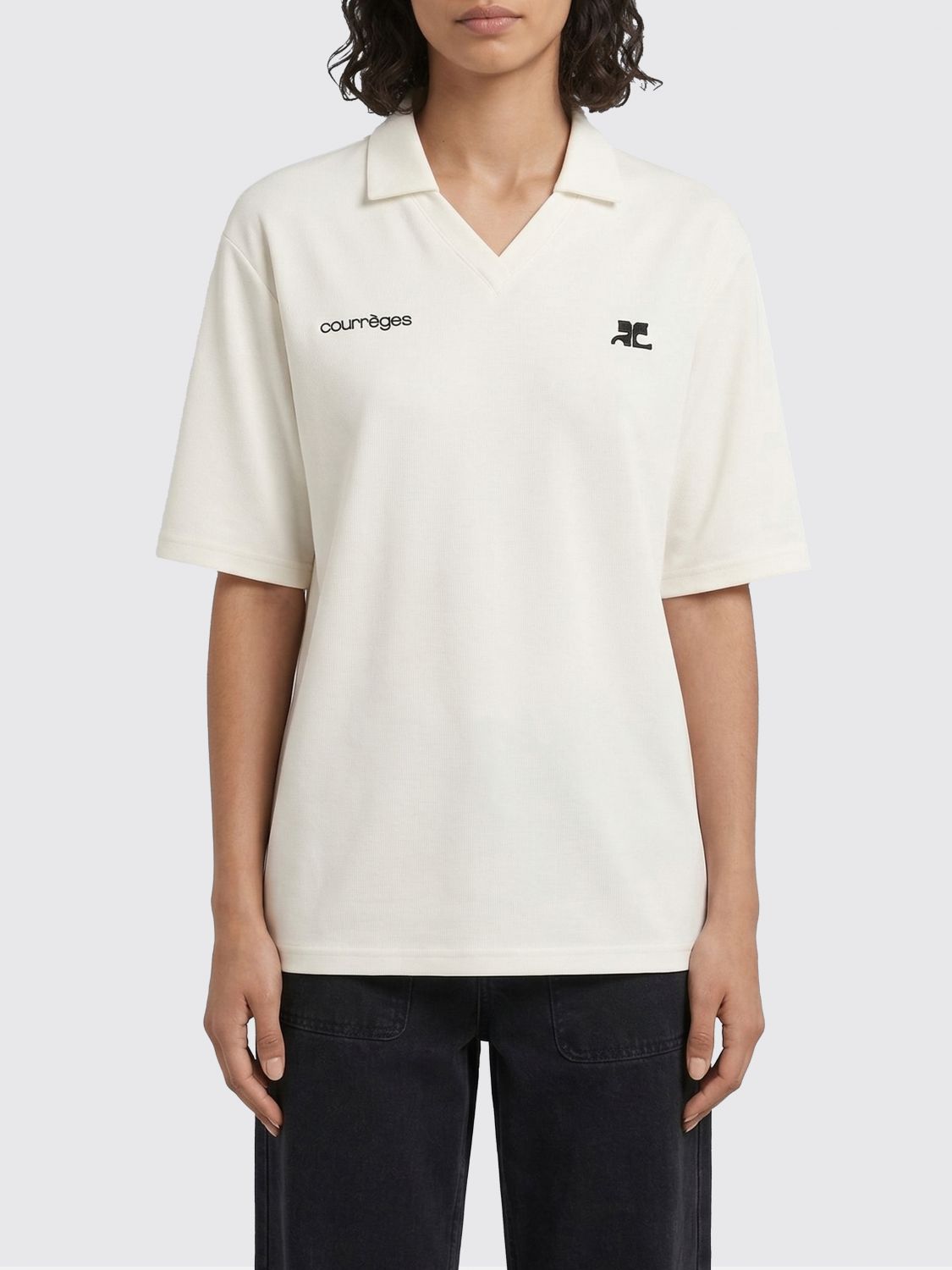 COURRÈGES Polo Damen Farbe Weiß