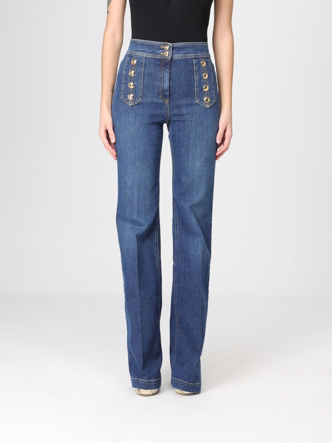 ELISABETTA FRANCHI Jeans Damen Farbe Blau