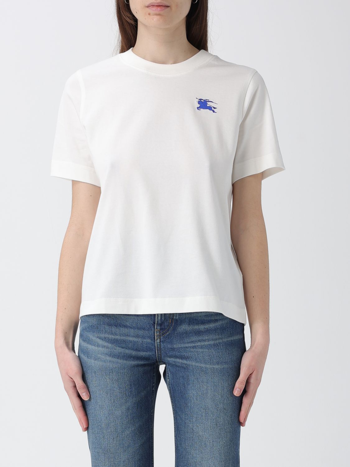 Burberry BURBERRY T-Shirt Woman color White　バーバリー Tシャツ ウーマンカラー ホワイト