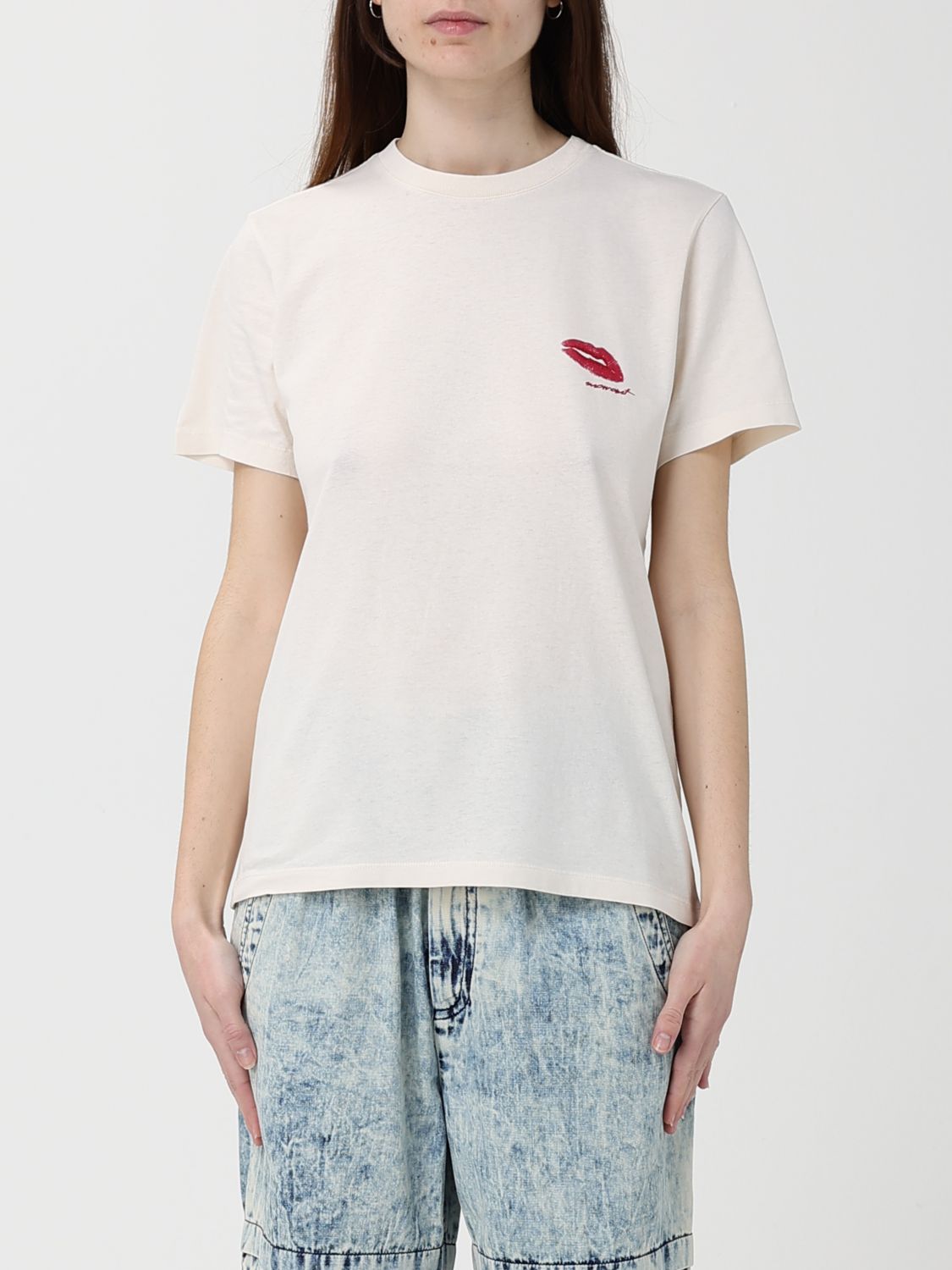 Isabel Marant ISABEL MARANT ETOILE T-Shirt Woman color Beige　イザベル マラン エトワール Tシャツ レディース カラー ベージュ