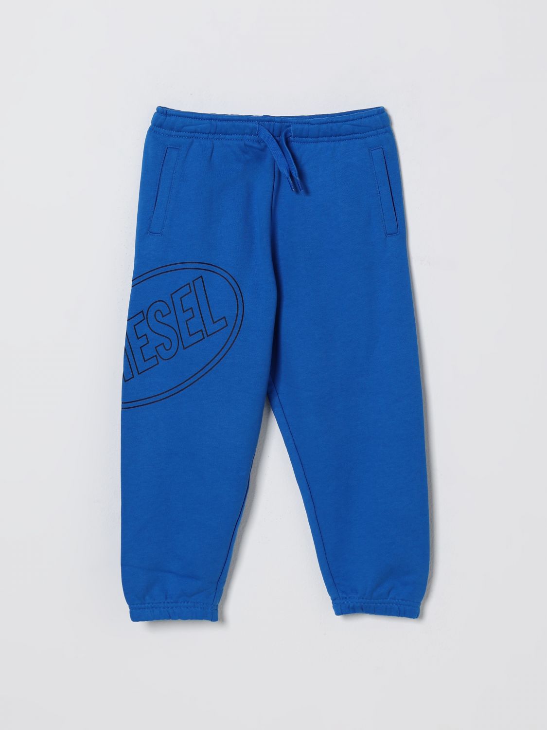 Diesel Kids' Cotton Jogging Pants In Blue