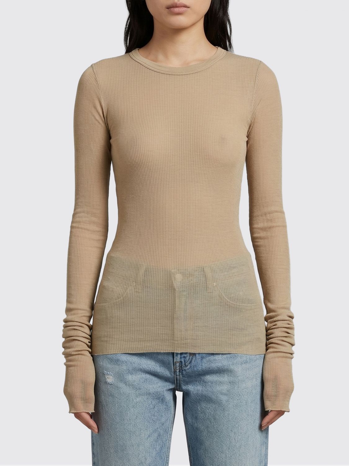 Rick Owens RICK OWENS Sweater Woman color Beige　RICK OWENS セーター ウィメンズ カラー ベージュ