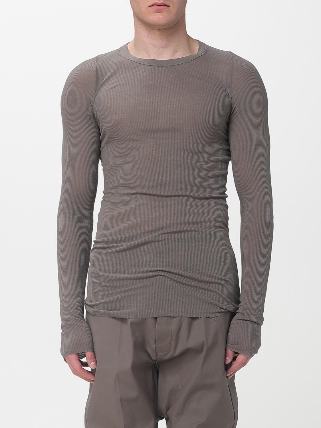 RICK OWENS T-Shirt Men color Dust　RICK OWENS Tシャツ メンズ カラーダスト RICK