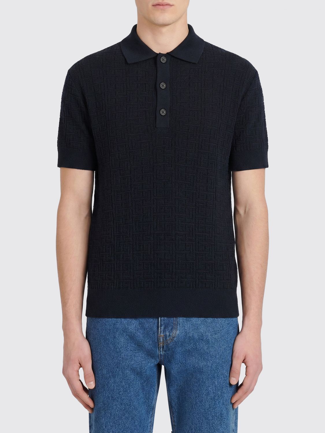 Polo Shirt BALMAIN Men color Blue Polo Shirt BALMAIN Men color Blue