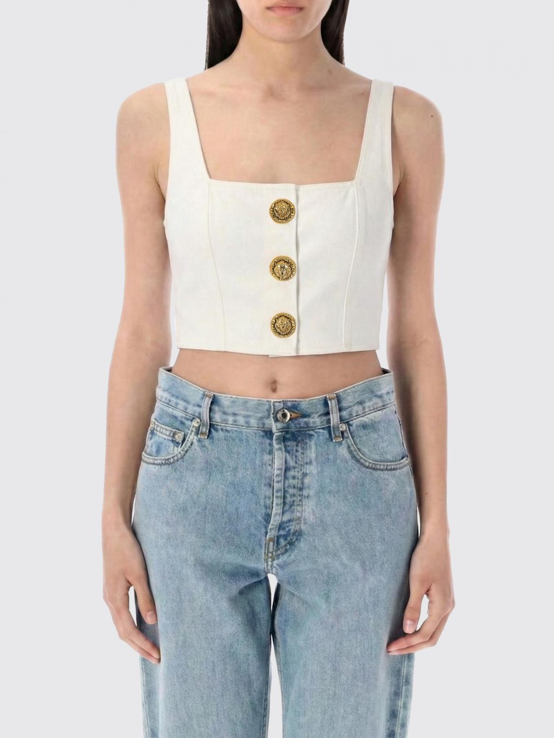 BALMAIN Top Woman color White