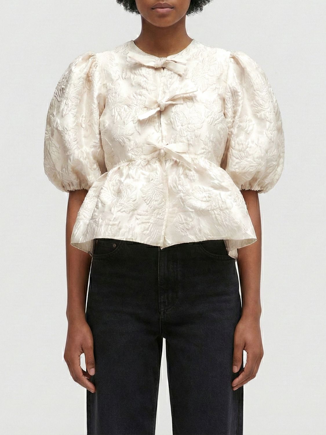 GANNI Top Damen Farbe Weiß