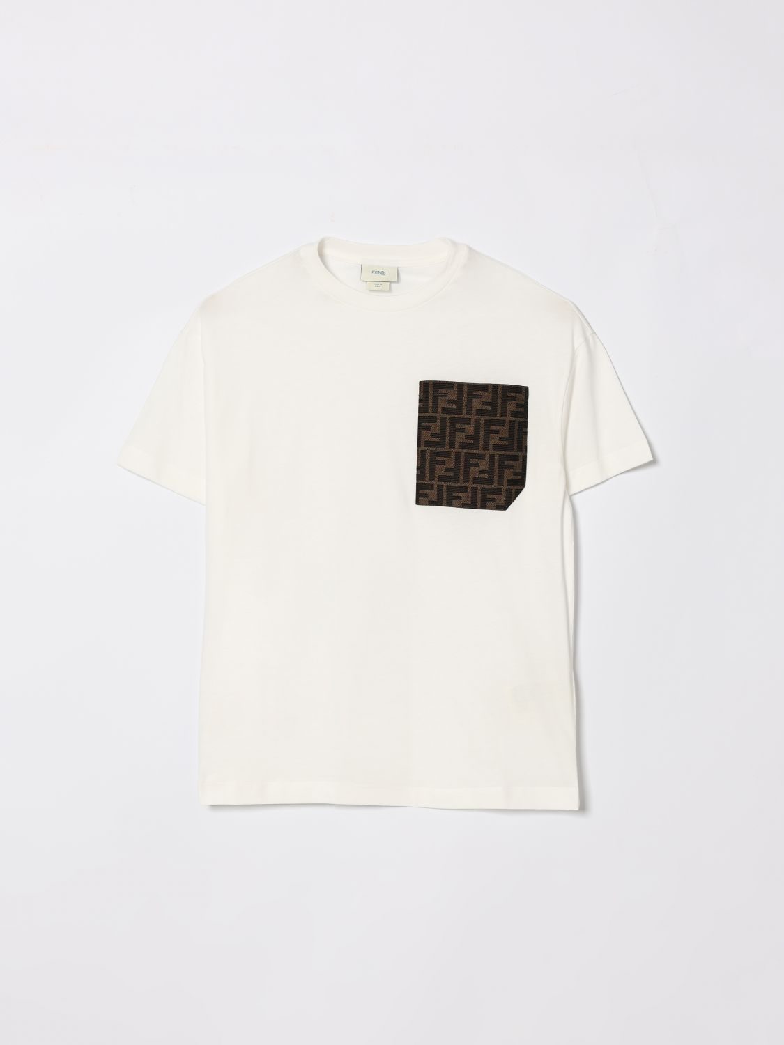FENDI T-Shirt Kids color White　FENDI Tシャツ キッズカラー ホワイト FENDI
