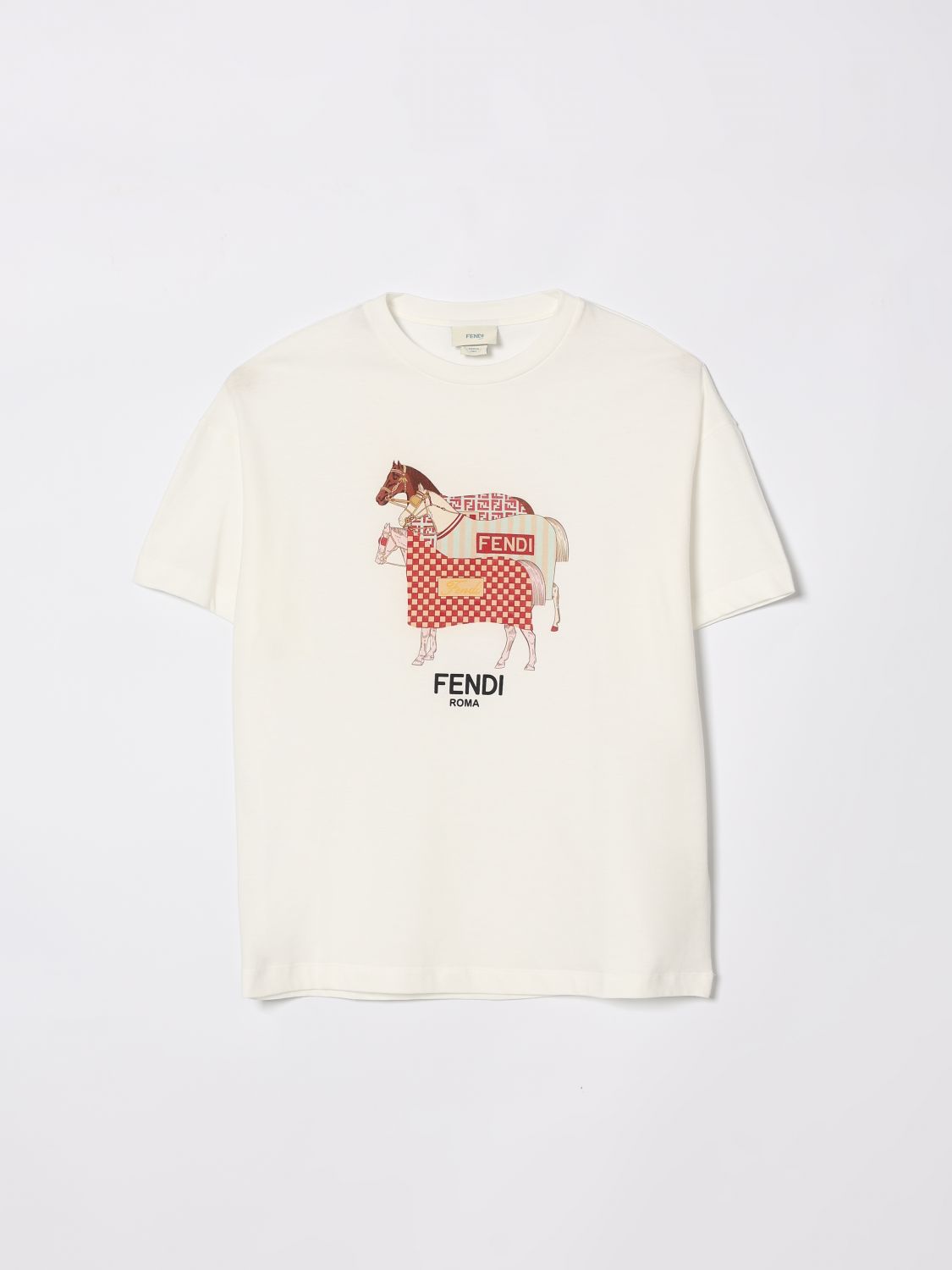 FENDI T-shirt in cotone stampata