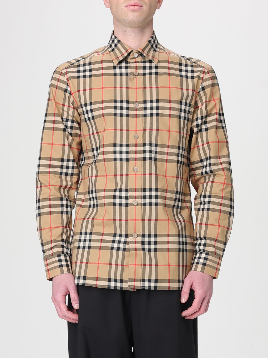 BURBERRY Shirt Men color Beige　バーバリー シャツ メンズ カラー ベージュ BURBERRY