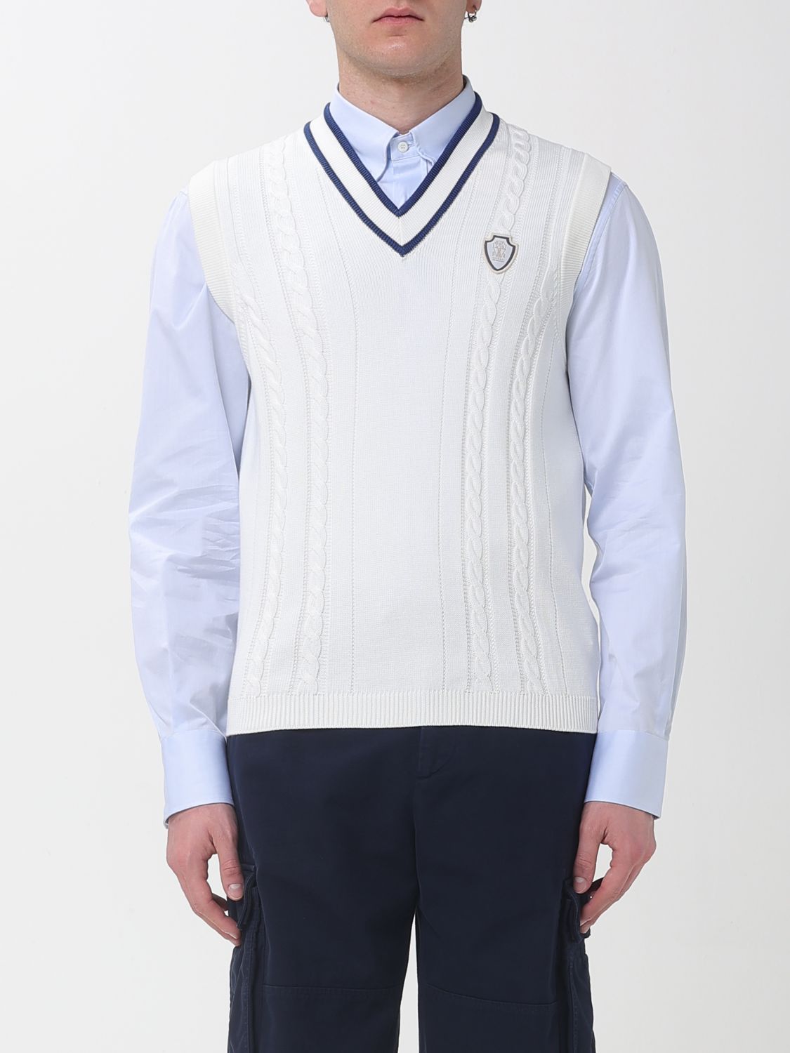 Brunello Cucinelli Suit Vest Men color White