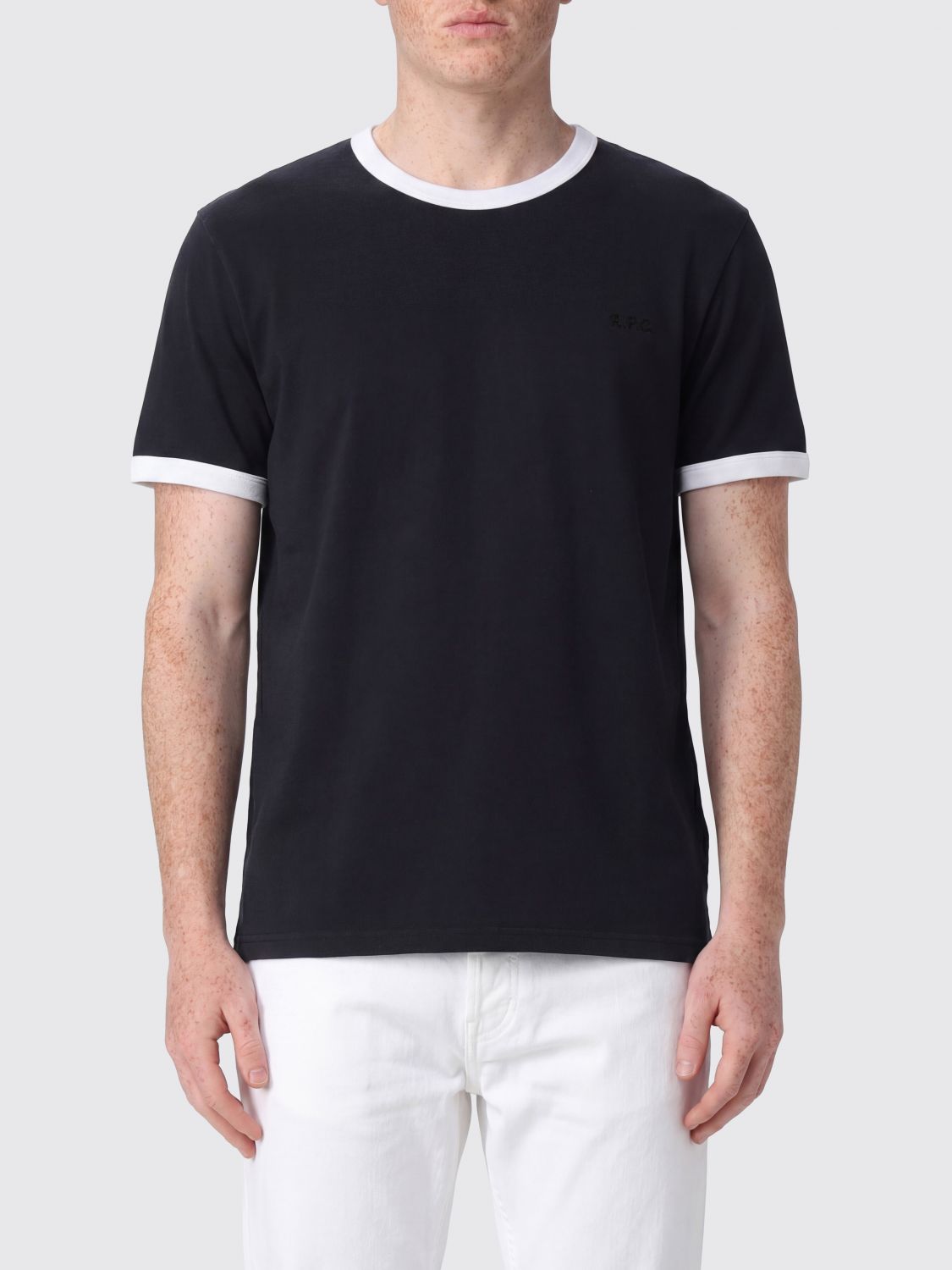 A. P.C. T-shirt in cotone bio con mini logo