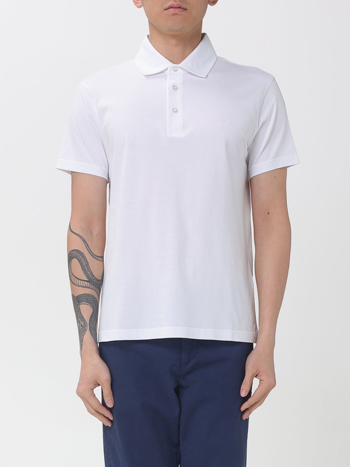 FAY Polo Herren Farbe Weiß