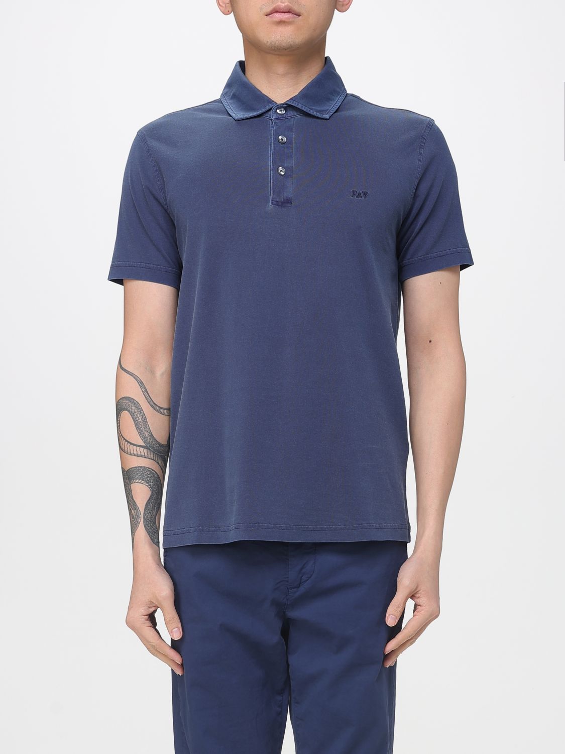 FAY Polo Herren Farbe Blau
