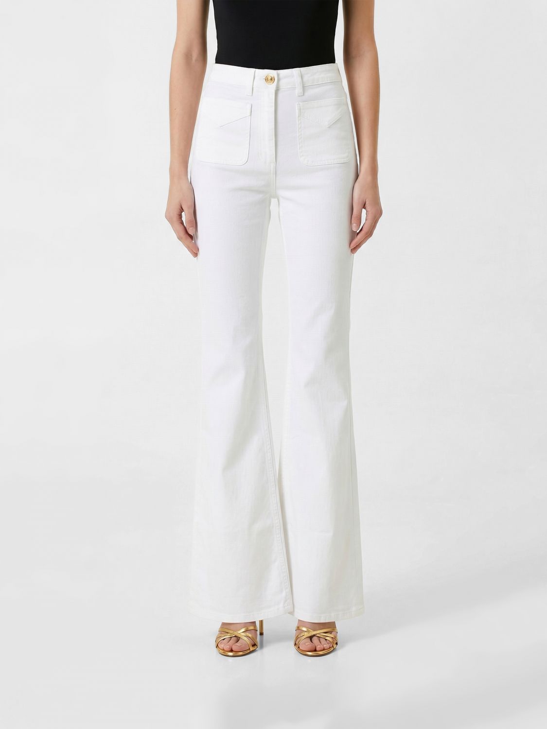 ELISABETTA FRANCHI Jeans Damen Farbe Weiß