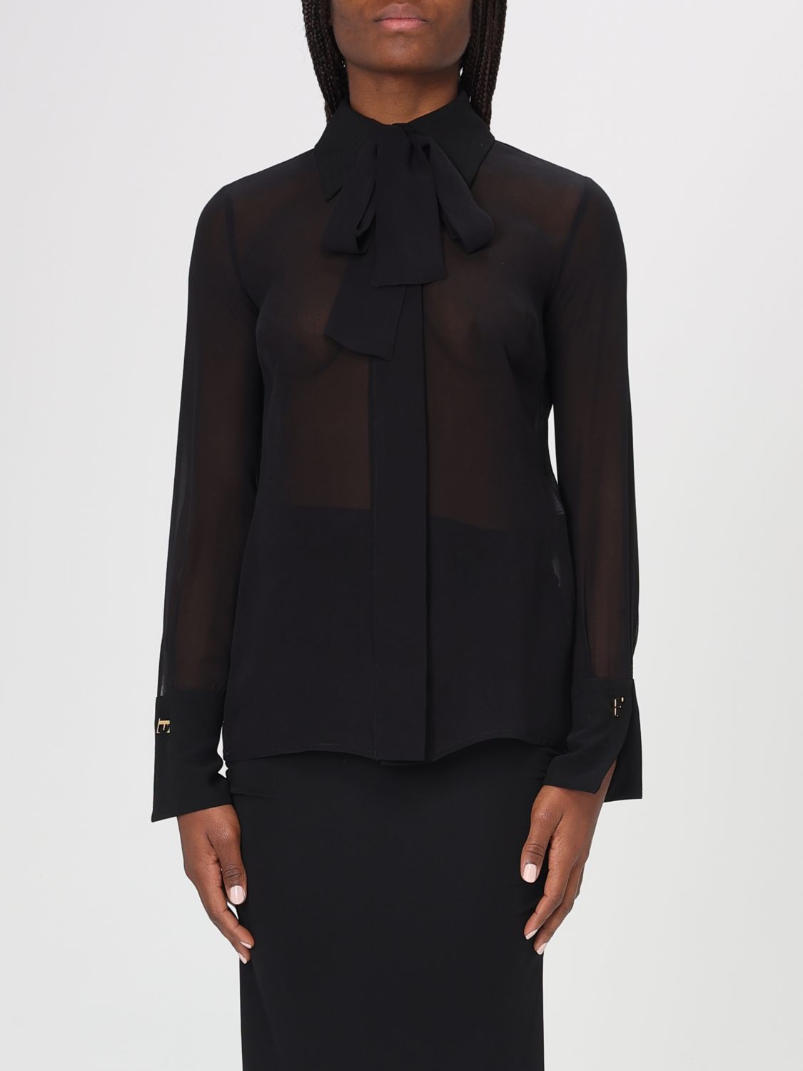 ELISABETTA FRANCHI Hemdbluse Damen Farbe Schwarz