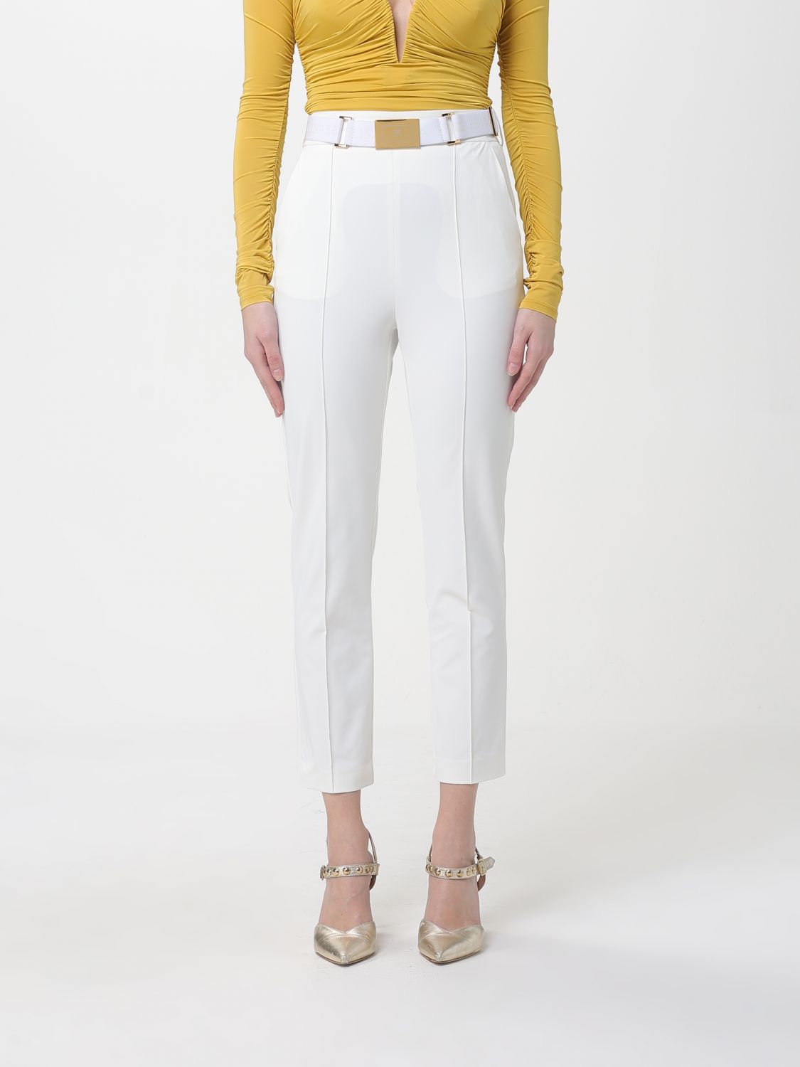 ELISABETTA FRANCHI Hose Damen Farbe Weiß