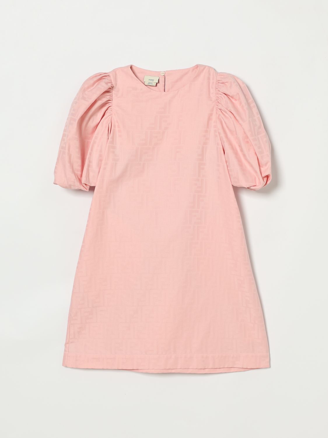 FENDI Abito mini in cotone con motivo monogram