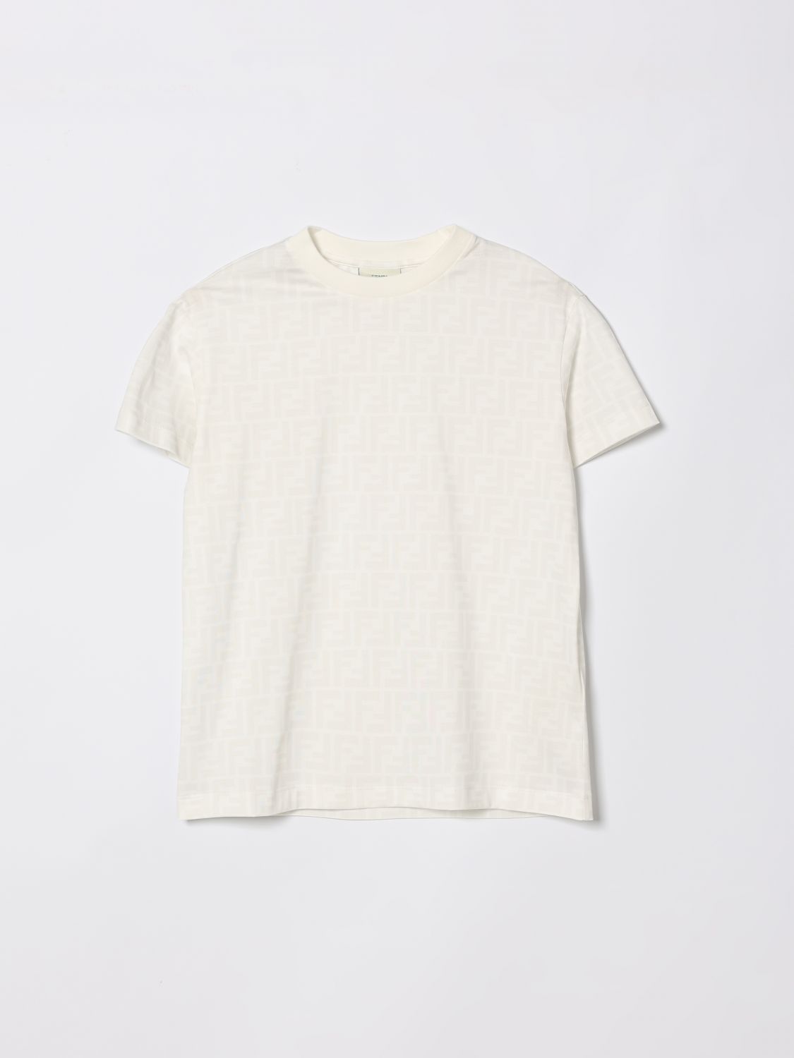 FENDI T-Shirt Kids color White　FENDI Tシャツ キッズカラー ホワイト FENDI