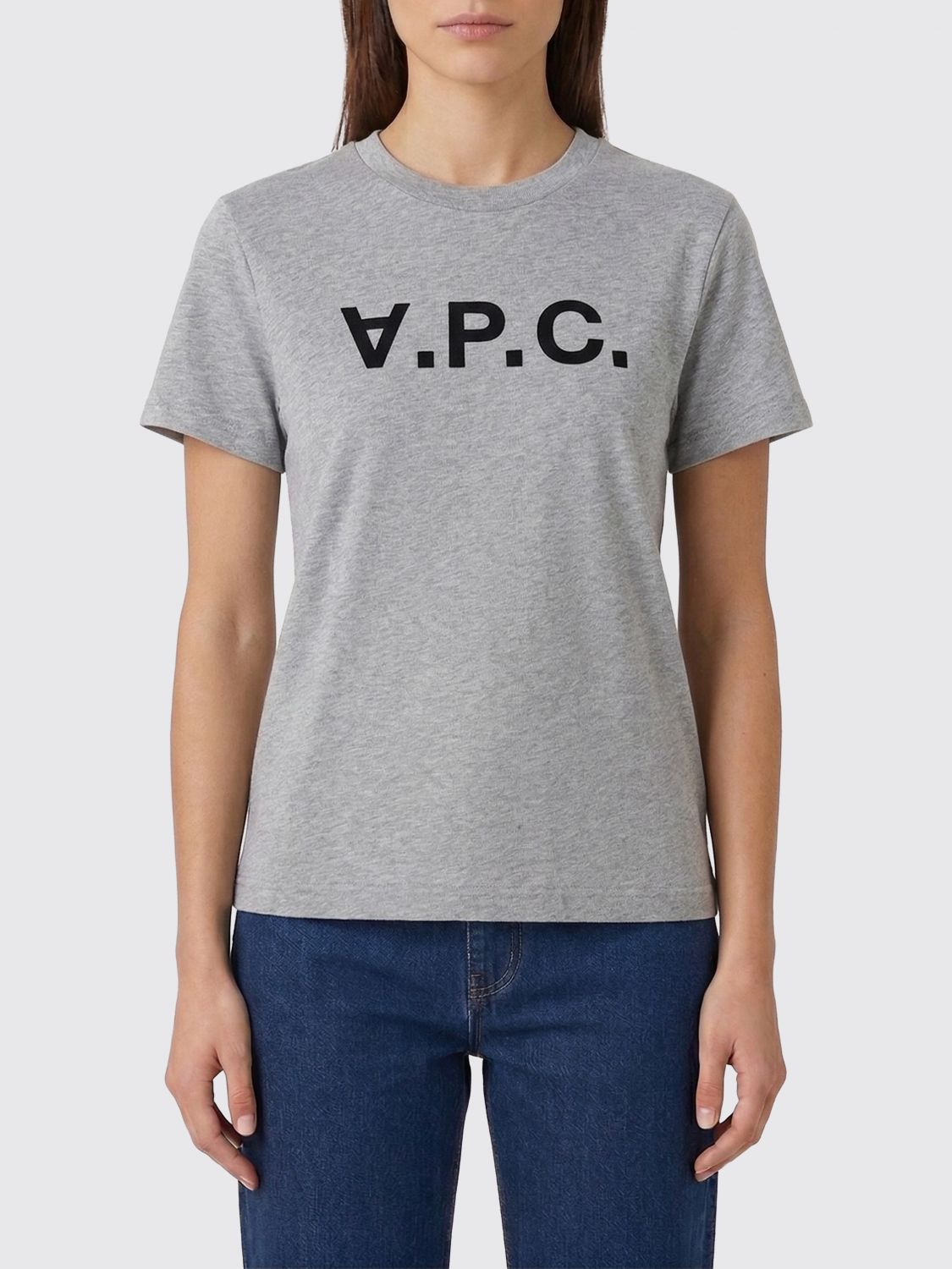 A. P.C. T-Shirt Woman color Grey　A.P.C. Tシャツ女性カラーグレー A.