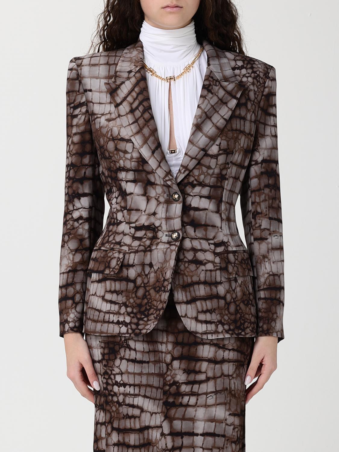 ELISABETTA FRANCHI Jacke Damen Farbe Braun