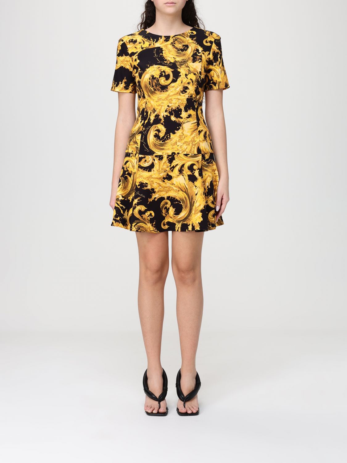 VERSACE JEANS COUTURE Dress Woman color Black　VERSACE JEANS COUTURE ドレス ウーマン カラー ブラック VERSACE