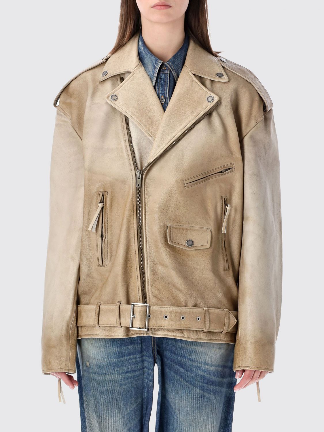GOLDEN GOOSE Jacket Woman color Beige