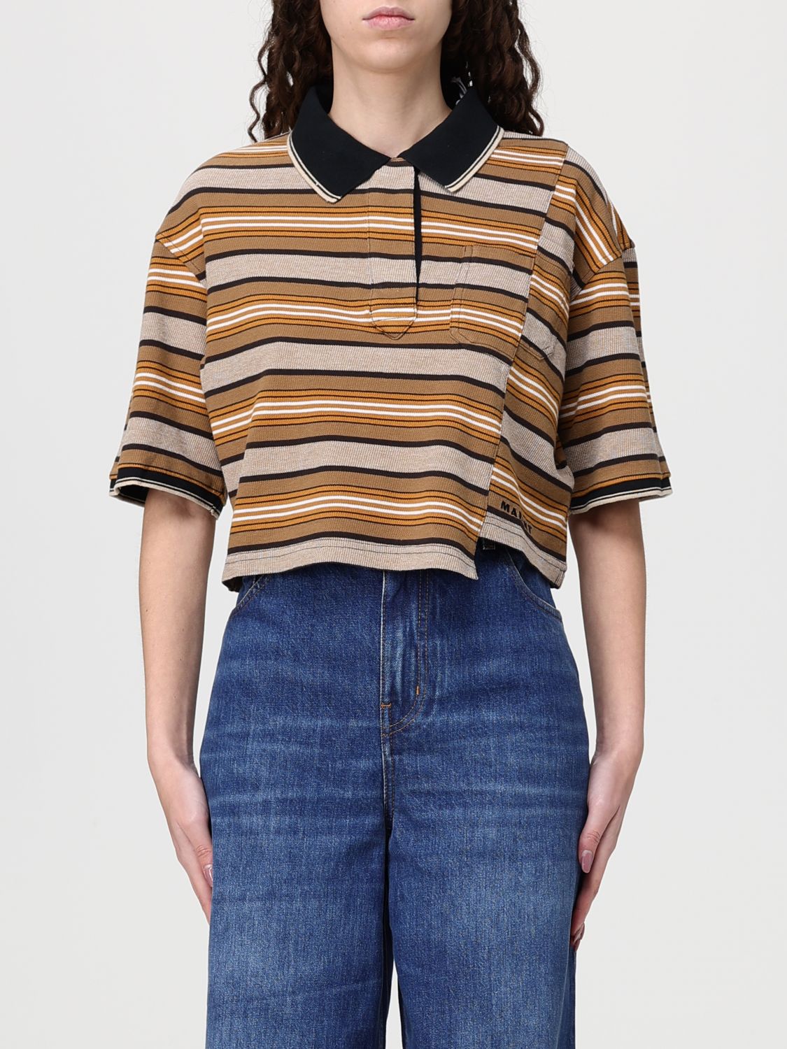 ISABEL MARANT ETOILE Polo Shirt Woman color Beige　イザベル マラン エトワール ポロシャツ レディース カラー ベージュ ISABEL