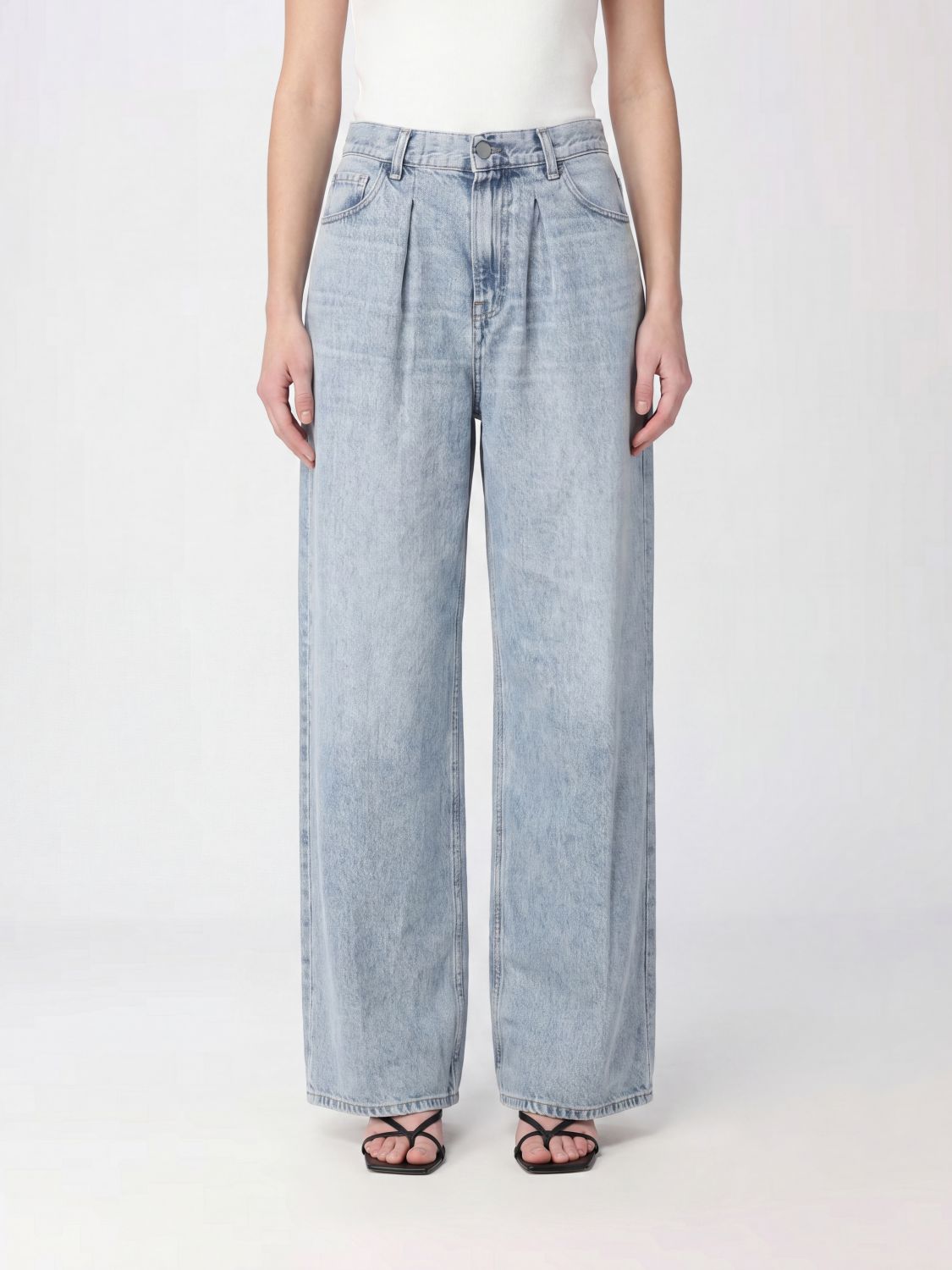HAIKURE Jeans Candy a gamba larga in denim di cotone