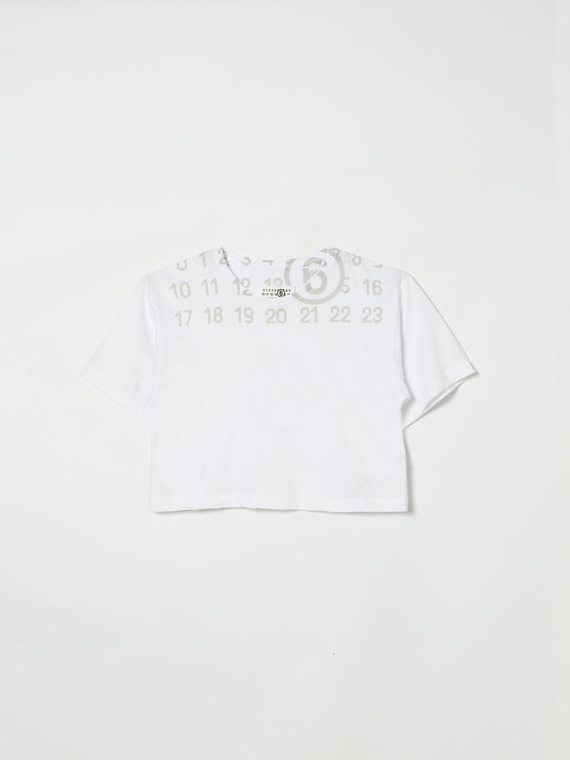 MM6 MAISON MARGIELA T-Shirt Kids color White　MM6 MAISON MARGIELA Tシャツ キッズカラー ホワイト MM6